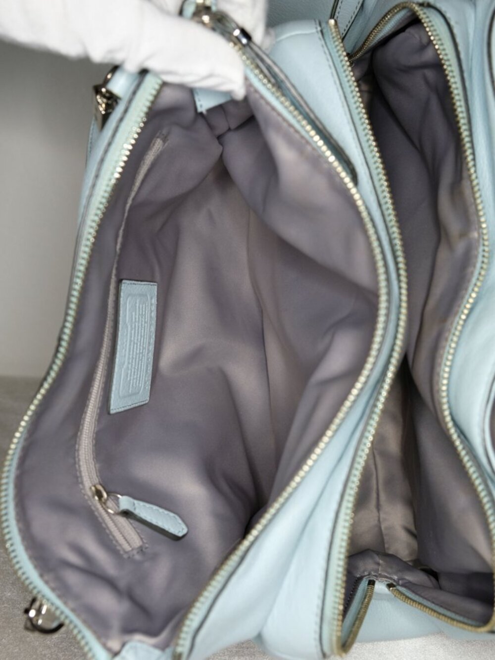 Coach Madison Cafe Carryall, Leather, pastel seafoam, Fair - Picture 11 of 15